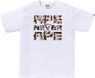 A Bathing Ape Trial Camo Asnka T-Shirt White Beige 1L30-110-036-WHTBGE
