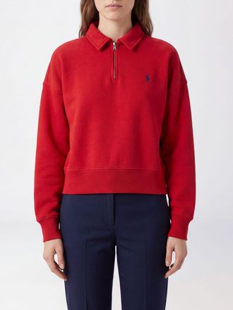 Polo Ralph Lauren Long-Sleeved Half-Zip Polo Shirt in Cotton Blend