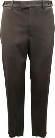 Armani Wollen broek in grijs - Heren - Slim Fit Broeken - Bruin - L - Wol - Broeken