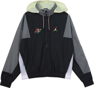 Nike Jordan Mens Air Jordan Sport Dna Embroidered Logo Colorblock Sports Woven Jacket Autumn Black DN3404-011