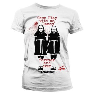 The Shining Officially Licensed Come Play Women T-Shirt (White), XX-Large