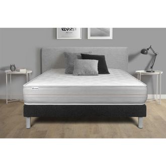 VITALIT Somier negro + Colchón con espuma viscoelástica 130 x 200
