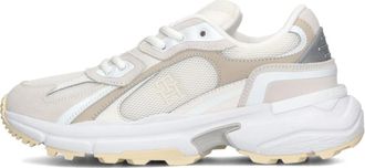 Tommy Hilfiger Schoenen, Dames, Veelkleurig, 39 EU, Leer, Moderne, robuuste Runner Sneakers