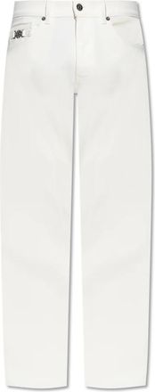 Versace Jeans met toelopende pijpen - Heren - Slim Fit Jeans - Beige - W32 - Katoen - Jeans