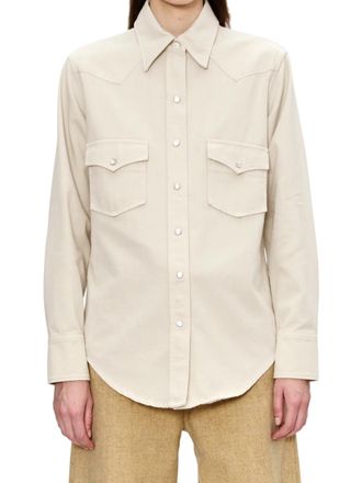 A.P.C. Classic Western-Inspired Shirt with Pointed Collar