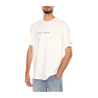 Tommy Hilfiger Camiseta con logo repetido - Tops - Hombre - Blanco - 2XL