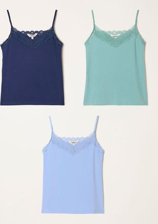 Fat Face FatFace Blue 3 Pack of Lace Vests