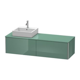 Duravit Mueble De Pared Duravit Xsquare 160,0 X 54,8 Cm, 2 Cajones Xs4904l, Color (frente/cuerpo): Jade Laca Alto Brillo - Xs4904l0303