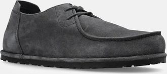 Birkenstock Mens Utti Lace Suede Leather Charcoal Grey - Size: 10
