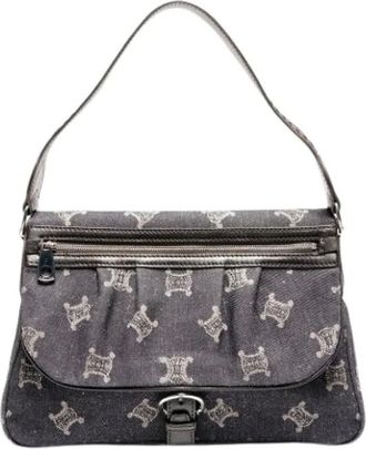Celine Pre-owned Shoulder Bags, female, Blue, Size: ONE SIZE Pre-owned Macadam Shoulder Bag