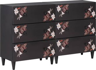 vidaXL Armarios De Almacenamiento 2 Uds. 120 X 33 X 75 Cm Multicolor Vidaxl