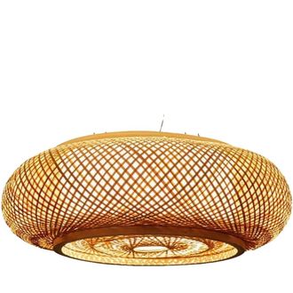 OEM L&aacute;mpara Colgante, Estructura De Bamb&uacute;, Estilo Moderno, 50 Cm De Di&aacute;metro, Bombilla No Incluida