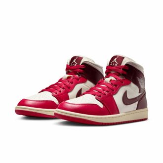 Nike Air Jordan 1 Mid BQ6472-119 Sneakers Womens White Lifestyle Shoes LIQ1632