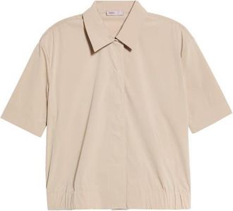 Herno Stretch Modal Blend Button-Up Shirt in Chantilly at Nordstrom, Size 42
