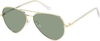 Polaroid Sunglasses, male, Yellow, 59 MM, 4186 Pilot Sunglasses