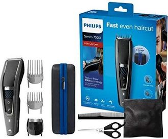 Philips Cortapelos Con Cuchillas De Titanio, 3 Peines Gu&iacute;a, 28 Ajustes De Longitud, 90 Min De Uso Sin Cable, Incluye Funda De Viaje, Color Negro - Philips