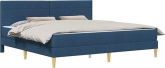 vidaXL Estructura De Cama Azul 180 X 200 Cm Poli&eacute;ster Vidaxl