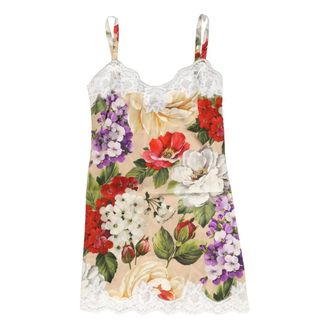 Dolce & Gabbana Sleeveless Tops, female, Multicolor, Size: M Short Chemise