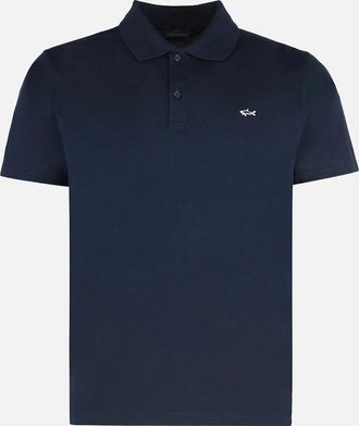 Paul & Shark Paul & Shark Mens Double cotton Piqu&egrave; polo shirt - Navy - Size: 40