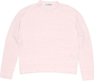 Acne Studios Baby Pink Gebreide Trui - Heren - Ronde hals truien - Roze - M - Truien & Vesten