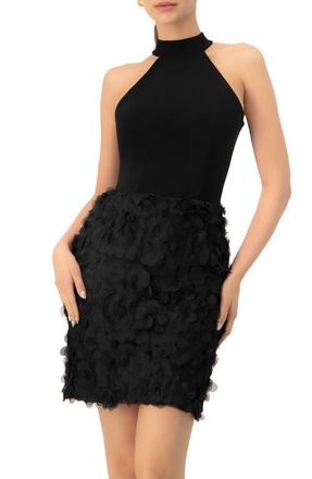 Ivonne Short Halter Neck Dress in Black at Nordstrom, Size 14