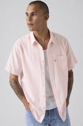 Levi's Camisa cl&aacute;sica de manga corta de fit est&aacute;ndar - Hombre - L - Rosa / Au Naturel