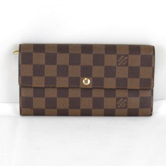 Louis Vuitton Brown Damier Canvas Long Wallet (Bi-Fold) (Pre-Owned)
