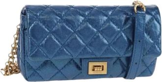 Chanel Pre-owned Cross Body Bag - Dames - Vintage Schoudertas - Blauw - ONE Size - Leer - Vintage