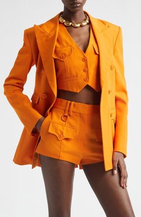 Zimmermann Alchemy Double Breasted Blazer in Sunset Orange at Nordstrom, Size 2