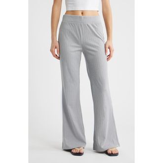 Rip Curl Cosy Rib Flare Leg Pants in Grey Marle at Nordstrom, Size Xx-Small