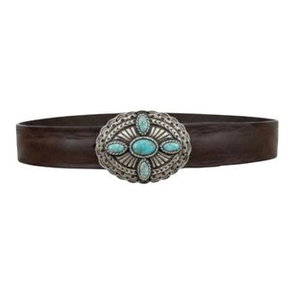 Alberto Luti Accessoires, unisex, Bruin, 110 CM, Leer, Western Riem