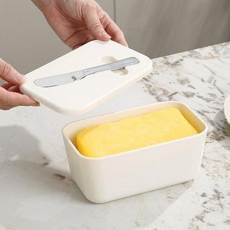 OEM Mantequera, Mantequera Cuadrada, Con Cuchillo, Tarro Herm&eacute;tico Para Uso Dom&eacute;stico, Caja Para Almacenar Mantequilla