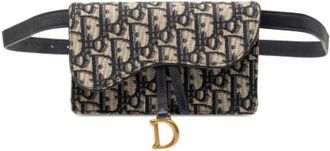 Dior Pre-owned Belt Bags, female, Blue, Size: ONE SIZE Pre-owned Canvas Belt Bag