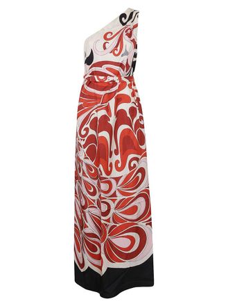 La DoubleJ One-Shoulder Maxi Dress In Silk