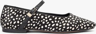 Tommy Hilfiger Womens Calf Hair Mary Jane Flat - Black - US 6.5 / EU 37