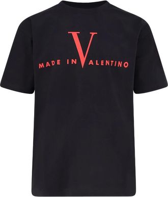 Valentino T-Shirts, male, Black, XL, Graphic Print Crewneck T-Shirt