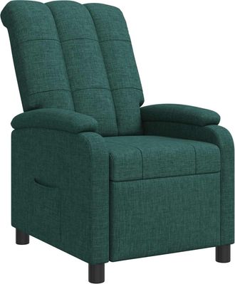 vidaXL Recliner Verde Oscuro Tela Vidaxl