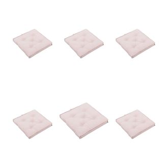 ED&Egrave;N JARD&Iacute; Pack 6 cojines para sillones de exterior repelente al agua rosa