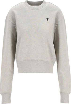 Ami De Coeur Katoenen Sweater - Dames - Sweatshirts - Grijs - M - Katoen - Hoodies & sweatvesten