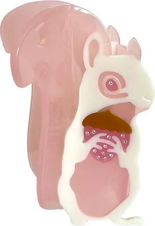 Centinelle Albino Squirrel Hair Claw in White at Nordstrom