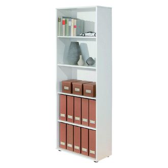 Dmora Dmora - Biblioth&egrave;que &Agrave; 5 Niveaux En Stratifi&eacute; Blanc, 60x30x180h