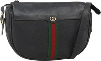Gucci Pre-owned Cross Body Bags, female, Black, Size: ONE SIZE Pre-owned Vintage Micro Small GG Shoulder Bag