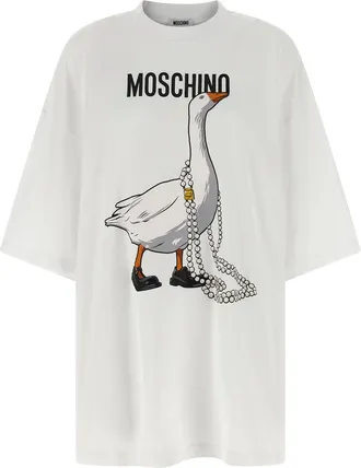 Moschino White Cotton Short Womens Dress