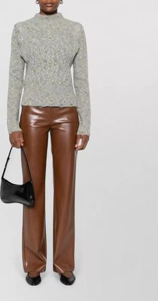 Pinko ribbed high neck sweatshirt