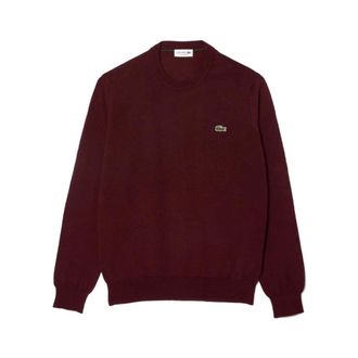 Lacoste Ah3225Bzd Gebreide trui met ronde hals - Heren - Truien - Rood - Maat: L Wol