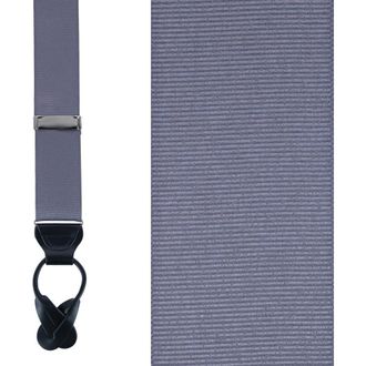 Trafalgar Store Phoenix 38mm Grosgrain Non Stretch Ribbon Button End Suspenders in Smokey Grey at Nordstrom