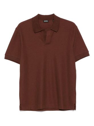 Ermenegildo Zegna T-shirt met polokraag - Bruin