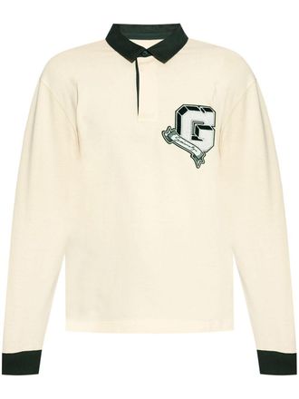 Givenchy logo-patch polo shirt - men - Cotton - S - Neutrals