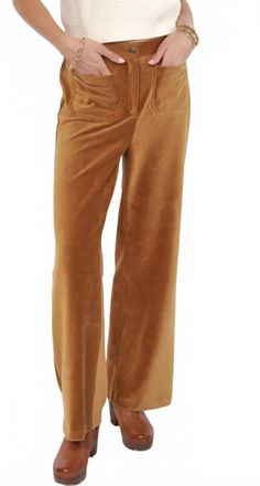 Sadie & Sage Morrison Corduroy Pants In Brown