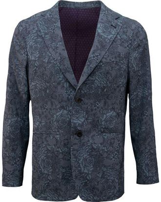 Lords of Harlech Judd Fully Lined Tailored Wool Blazer in Roma Floral Char at Nordstrom, Size 46